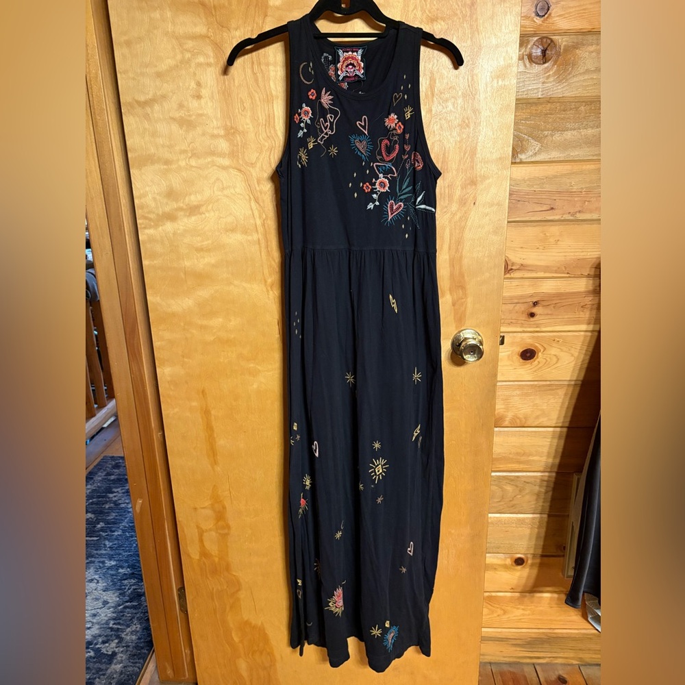 Johnny Was Embroidered Maxi - Black - XS